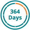 Data logging 364 days icon.