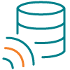 Remote data access icon.