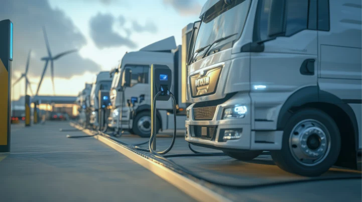 Heavy-duty truck EV charging hub application