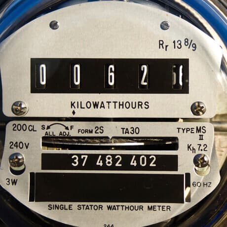 Utility kilowatt-hour Meter.